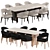  Modern Dining Set 04: Ash Design 3D model small image 1