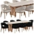  Modern Dining Set 04: Ash Design 3D model small image 3