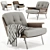 Contemporary Daiki Armchair: Style & Comfort 3D model small image 1