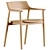 Modern Solid Oak Chair 76cm 3D model small image 2