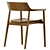 Modern Solid Oak Chair 76cm 3D model small image 4