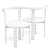 Soho Home Zita Dining Chairs 3D model small image 7