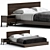 Sleek Atlantico Bed Design 3D model small image 1