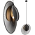 Sleek Magdalena Black Pendant Lamp 3D model small image 2