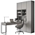  Modern Office Desk Set 3D model small image 5