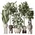 "Diverse Indoor Plant Set 3D 3D model small image 1