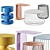 Scandinavian Coffee Tables Set 3D model small image 1