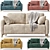 Versatile Leri Mini Velvet Sofa 3D model small image 3