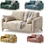 Versatile Leri Mini Velvet Sofa 3D model small image 6