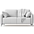 Versatile Leri Mini Velvet Sofa 3D model small image 2