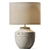 Distressed White Table Lamp 3D model small image 1