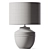 Distressed White Table Lamp 3D model small image 2