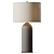 Concrete Table Lamp Gray Finish 3D model small image 1