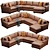 Versatile Crate&Barrel Axis Sofa 3D model small image 2