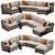 Versatile Crate&Barrel Axis Sofa 3D model small image 4