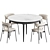 Elegant Marble Dining Set 3D model small image 2