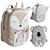 Children's Animal Backpack Set 3D model small image 1