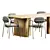 Modern Dining Set by Cb2 3D model small image 2