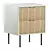 Quinn Contemporary Nightstand in White 3D model small image 3