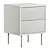 Quinn Contemporary Nightstand in White 3D model small image 4