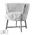 Modern Wooden Fabric Loft Chair 3D model small image 2