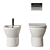 Integra Ceramic Bathroom WC Set 3D model small image 3