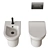 Integra Ceramic Bathroom WC Set 3D model small image 4