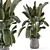 Gray Concrete Pot Indoor Plants 3D model small image 1