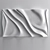 Sleek Wave Design Wall Art 3D model small image 2