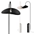 Sleek Arum White Floor Lamp 3D model small image 1