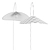 Sleek Arum White Floor Lamp 3D model small image 2