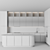 Adjustable Modern Kitchen Set 3D model small image 9