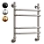 500x500mm Heated Towel Rail 3D model small image 1