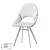 Industrial Style Metal Dining Chair 3D model small image 2