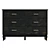 Ingvar 6-Drawer Dresser with UV-Textured Finish 3D model small image 2