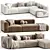 Braid Mahy Sectional Sofa Finely-Crafted 3D model small image 4