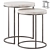 Sleek Argento Arielle Nesting Tables 3D model small image 1