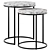 Sleek Argento Arielle Nesting Tables 3D model small image 2