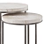 Sleek Argento Arielle Nesting Tables 3D model small image 3