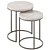 Sleek Argento Arielle Nesting Tables 3D model small image 4