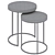 Sleek Argento Arielle Nesting Tables 3D model small image 5