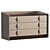 Elegant Flou Dresser in Ebony 3D model small image 1