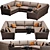 Convertible Crate&Barrel Axis Sofa 3D model small image 2