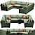 Convertible Crate&Barrel Axis Sofa 3D model small image 3