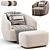 Elegant Sumo Lounge Chair Design 3D model small image 1