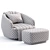 Elegant Sumo Lounge Chair Design 3D model small image 7