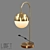 Vintage Metal Glass Table Lamp 3D model small image 1