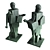 Metal Cubist Man Sculpture 3D model small image 5