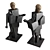 Metal Cubist Man Sculpture 3D model small image 6