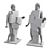 Metal Cubist Man Sculpture 3D model small image 7